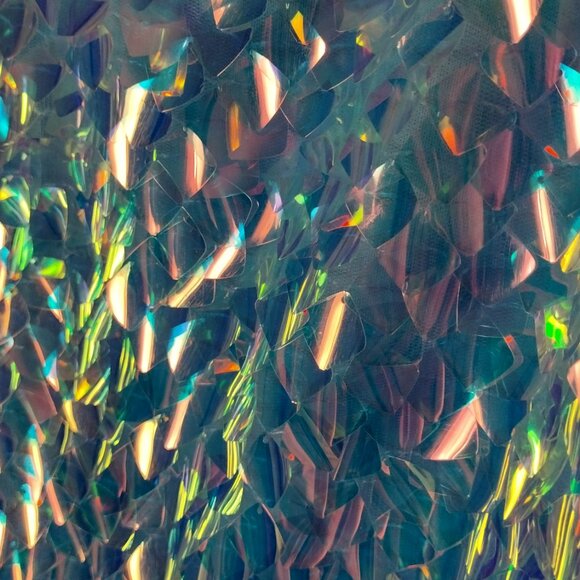 Lulu’s Iridescent Sequin Camisole Crop Top NWT Pastel Festival Party - Picture 3 of 10